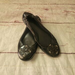 Tory Burch Patent Leather Reva Ballet Flats Size 7